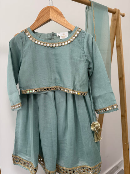 Mirrored lengha - Sea Blue